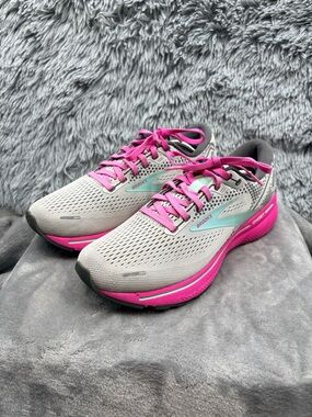 Brooks Shoes Womens 9 Ghost 14 Running Sneakers Oyster Pink DNA Loft